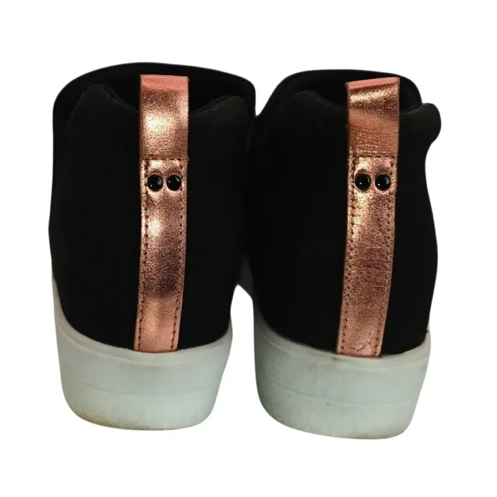 Ryka Vera Women's Black & Rose Gold Slip-On Wedge Casual Sneakers - Size 9M